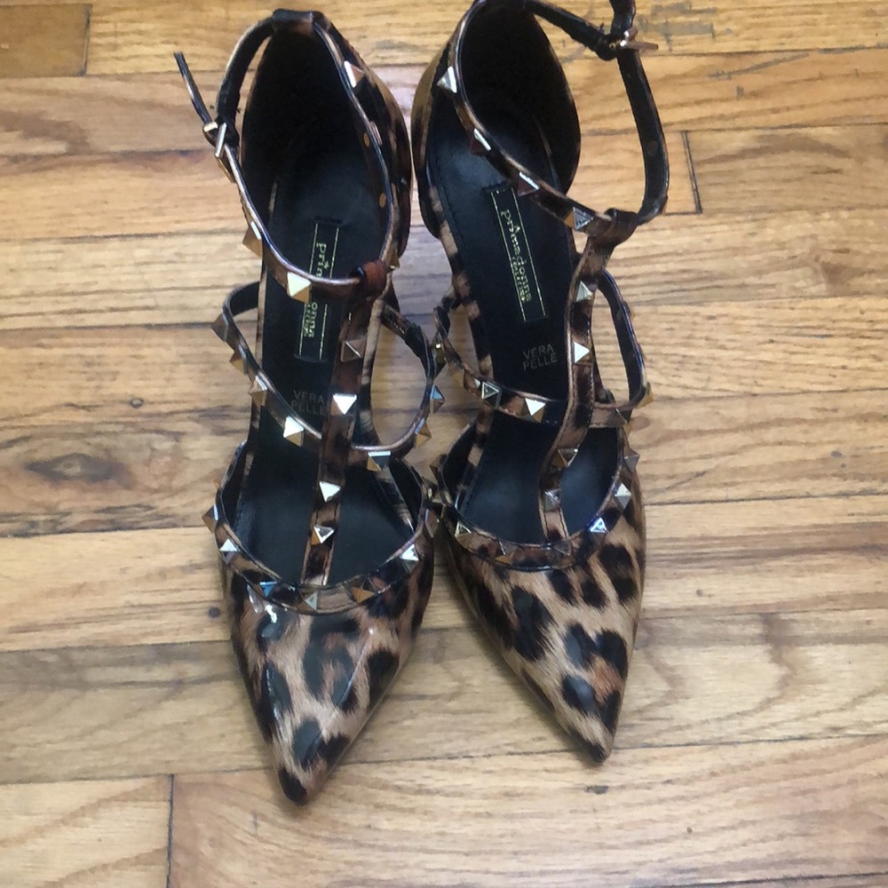 Designer Inspired Studded Leopard  Heels 🥰🤩